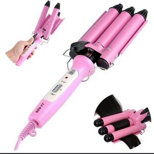 2 Pcs beauty Straighnter & Curler Hair Straightener Hair Curling Iron